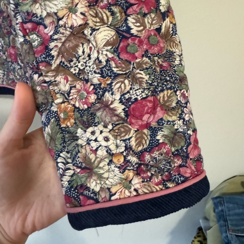 Vintage Style Quilted Jacket Floral Tapestry Coat Medium - Picture 8 of 13